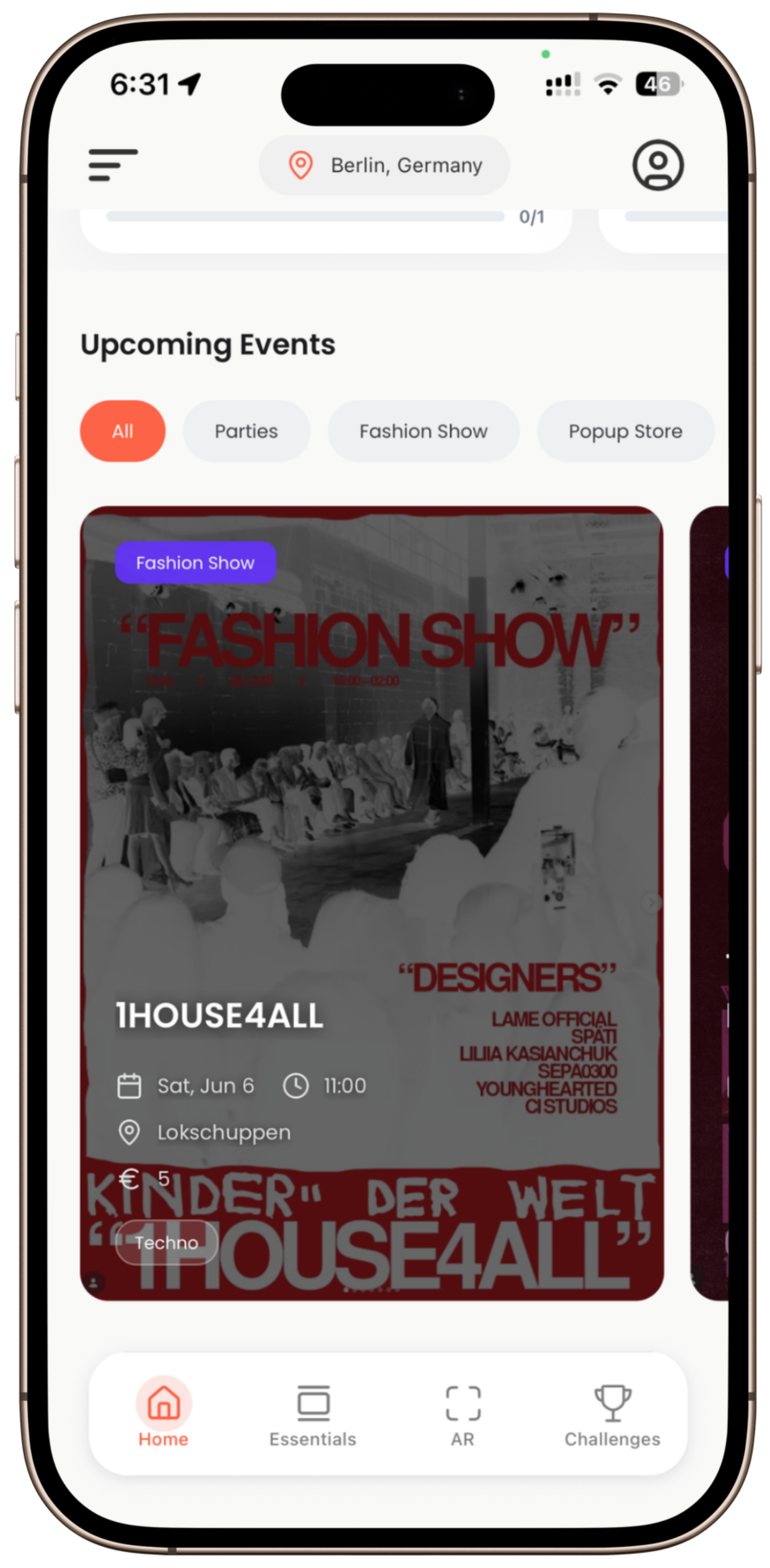 App screen 1
